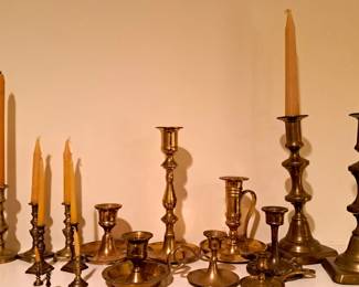 BRASS CANDLE HOLDERS 