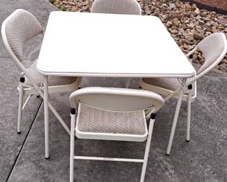 CARD TABLE & CHAIRS