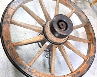 WAGON WHEEL END TABLE 