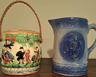 COOKIE BISCUIT JAR & PITCHER