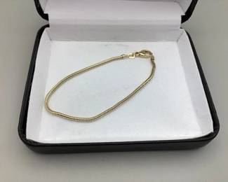 14K gold snake/rope bracelet