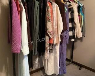Garment rack of ladies clothes
