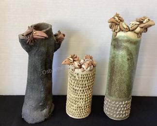 Whimsical artisan vases
