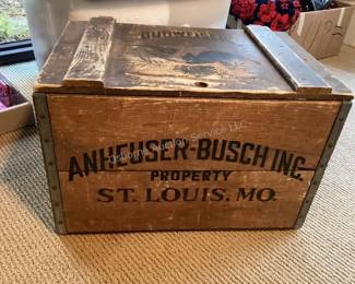 Anheuser-Busch wood crate