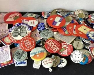 Vintage political buttons/pins