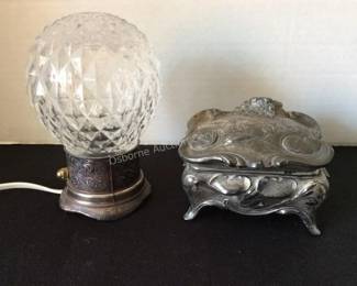 Art Deco lamp & Art Deco trinket box