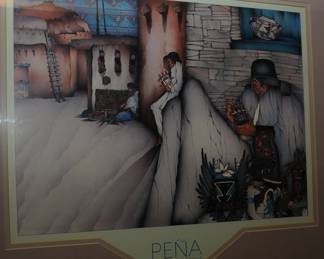 Amado Pens Lithographed Large Framed Print