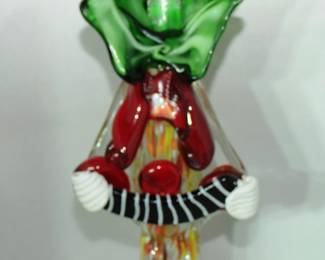 Large Murano Glass Hand Blown Clown