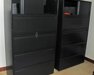 2 Horizonal Metal File Cabinets Like New