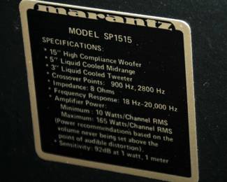 Pair of Marantz SP 1515 Stereo Speakers 