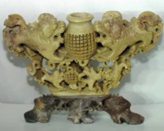 Vintage Oriental Soapstone Carving 