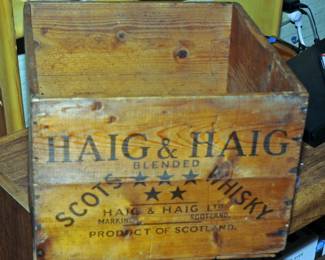 Antique Haig & Haig Wood Advertising Box