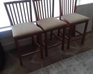 Set of three bar stools