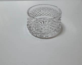Heavy Diamond Cut Crystal Bowl