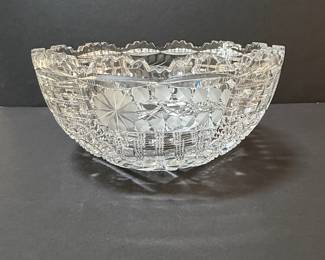 Bohemian "Queen Lace" Cut Crystal Bowl
