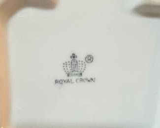 Royal Crown "Regal" Pattern Ceramic Jar with Lid