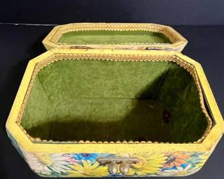 Vintage Decoupage Octagon Vanity Case