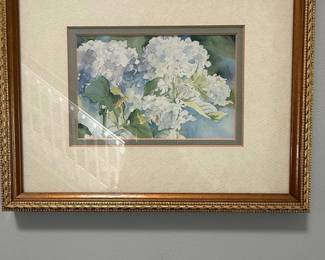 Watercolor Painting of Hydrangeas