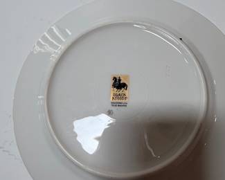 Asahi Japanese Peacock Decorative Porcelain Plate