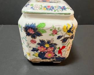 Royal Crown "Regal" Pattern Ceramic Jar with Lid