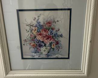 Framed Floral Watercolor Print by B. McClain