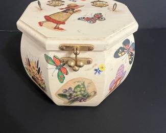 Annie Laurie Originals Hand-Painted Wooden Keepsake Box