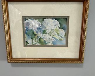 Watercolor Painting of Hydrangeas