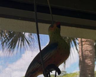 Hanging Ceramic Parrot Figurine