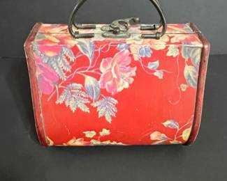 Vintage Floral Decoupage Box Purse