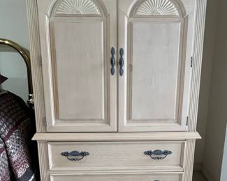 Stanley Light Oak Finish Armoire with Drawers