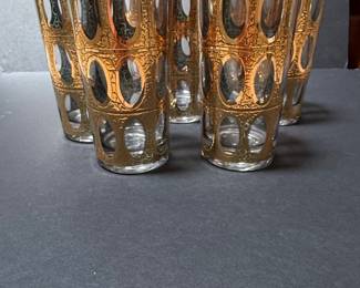 Culver Pisa 22K Gold Overlay Tumblers