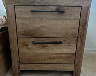 Signature Design by Ashley Hyanna Tan Brown 2 Drawer Nightstand