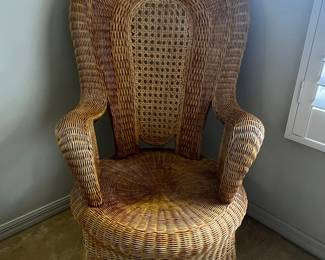 Vintage Wicker Peacock Chair