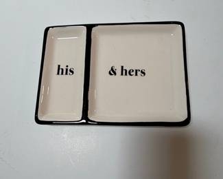 His & Hers Divided Ring Dish