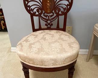 Federal Style Shield Back Side Chair with Upholstered Seat