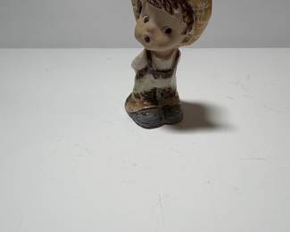 Vintage Homco Porcelain Boy Figurine with Straw Hat
