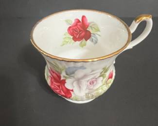 Regal Heritage Bone China Teacup with Rose Decoration