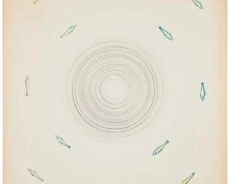 238 Ed Ruscha (b. 1937) Untitled, 1984 Lithograph in colors on paper A bon à tirer impression (aside from the Cirrus proofs, Artist's proofs, Printer's proofs, Trial proofs and the numbered edition of 100) Signed and inscribed "B.A.T." in pencil in the lower margin: Ed Ruscha; Cirrus Editions, Los Angeles, CA, with their blindstamp lower left and their pencil work number, 334C-ER84, verso Image: 27" H x 23" W (approx.); Sheet: 33" H x 28.5" W Estimate: $600 - $800
