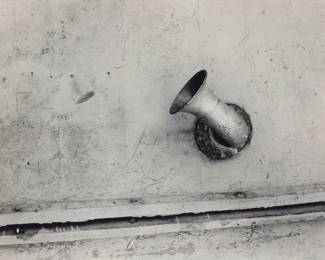 177 Aaron Siskind (1903-1991) "Gloucester 14," 1944 Gelatin silver print on paper From the edition of unknown size Signed, titled, and dated in pencil, verso, according to a gallery label affixed to the frame's backing board Sight: 7.5" H x 9.5" W Estimate: $600 - $800