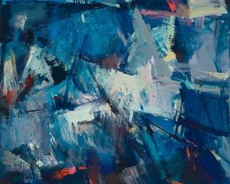 73 Sergei Bongart (1918-1985) Abstract composition Oil on canvas Unsigned 34" H x 40" W Estimate: $700 - $900