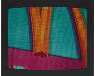 286 Peter Alexander (1939-2020) "Golden Arches," 1972 Five-color lithograph printed in three runs from three aluminum plates on Kromekote paper A bon à tirer impression (aside from the Cirrus proofs, Artist's proofs, Printer's proofs and the numbered edition of 79) Signed, titled, and inscribed "B.A.T.," all in pencil, verso; Cirrus Editions, Los Angeles, CA, pub., with their blindstamp lower left and their pencil work number, 78C-PA72, verso Image/Sheet: 11.125" H x 13.125" W Estimate: $300 - $500