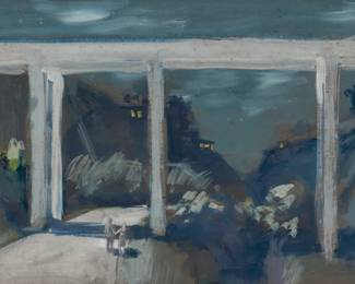 30 Joan Irving (1916-1995) "Night Glow" ( Corona del Mar) Watercolor and gouache on paper Signed and titled in pencil lower right: Joan Irving 16.25" H x 27.5" W Estimate: $500 - $700