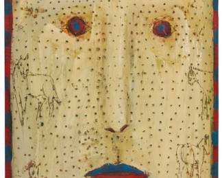 56 Terry Turrell (b. 1946) "Pin Point," 2007 Pigment on carved wood Signed, titled, and dated verso: Terry Turrell 11.125" H x 7.375" W x 1.375" D Estimate: $600 - $800