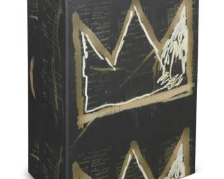 237 After Jean-Michel Basquiat (1960-1988) X BE@RBRICK Figure set #8, 2021 100% & 400% figures Produced by Medicom Toy, Tokyo, in original sealed packaging Box: 12" H x 8" W x 4.75" D Estimate: $400 - $600