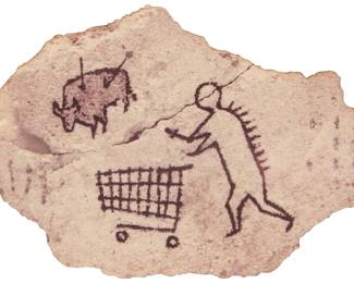 343 Banksy (b. 1974) "Peckham Rock" or "Wall Art," 2018 Offset lithograph on wooden postcard Open edition The British Museum, London, England, pub. Overall: 4.75" H x 7" W (irregular) Estimate: $400 - $600
