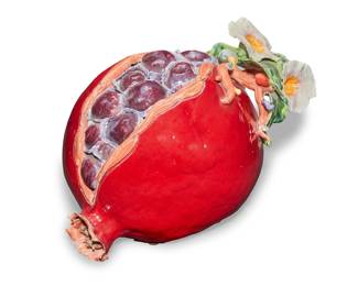 42 George Alexander (b. 1940) Pomegranate Glazed ceramic Incised signature to underside: George Alexander 13" H x 2.25" W x 13.5" D Estimate: $200 - $400