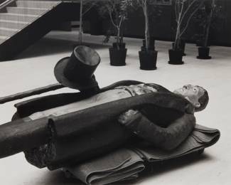 174 André Kertész (1894-1985) "Munson-Williams-Proctor Inst., Utica, N.Y.," 1961 Gelatin silver print on paper From the edition of unknown size Signed, titled, dated, inscribed, and numbered, with the artist's stamp, verso: A. Kertesz / 3-8-61 / 6612 / Sh 5 1 / 34 / 13 (all noted from a photocopy of the presumed verso of the photo which is affixed to the frame's backing board) Sight: 7.5" H x 9.25" W Estimate: $1,000 - $2,000