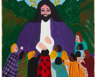 58 Bernice Sims (1926-2014) Jesus with children Oil on canvas Signed lower right: B Sims 20" H x 16" W Estimate: $500 - $800
