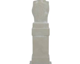 348 Maurizio Cattelan (b. 1960) "L.O.V.E.," 2014 Painted plaster From the edition of unknown size Printed to underside of base: 1:47 / scale reproduction of / L.O.V.E. / by Maurizio Cattelan / installed in 2010 / in Piazza Affari / Milan - Italy / SELETTI Manufactured by Seletti, housed in original wood box Concrete: 15.625" H x 5.625" W x 5.75" D; Box: 19.5" H x 8.75" W x 8.75" D Estimate: $500 - $700