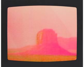 283 Peter Alexander (1939-2020) "Monument Valley," 1972 Five-color lithograph printed in three runs from three aluminum plates on Kromekote paper A bon à tirer impression (aside from the Cirrus proofs, Artist's proofs, Printer's proofs and the numbered edition of 87) Signed, titled, and inscribed "B.A.T." in pencil, verso; Cirrus Editions, Los Angeles, prntr. and pub., with their blindstamp lower left and their pencil work number, 77C-PA72, verso Image/Sheet: 11.125" H x 13.25" W Estimate: $300 - $500